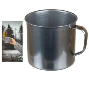 1 Pc 550 ML Travel Coffee Mug Stainless Steel Cup Tea Drink Handle Portable
