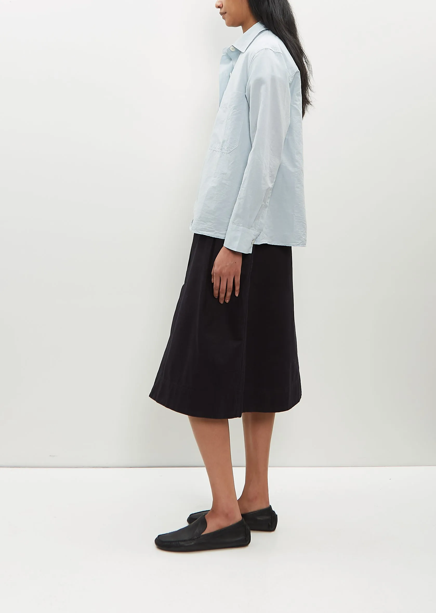 Big Pocket Cotton-Linen Swing Shirt
