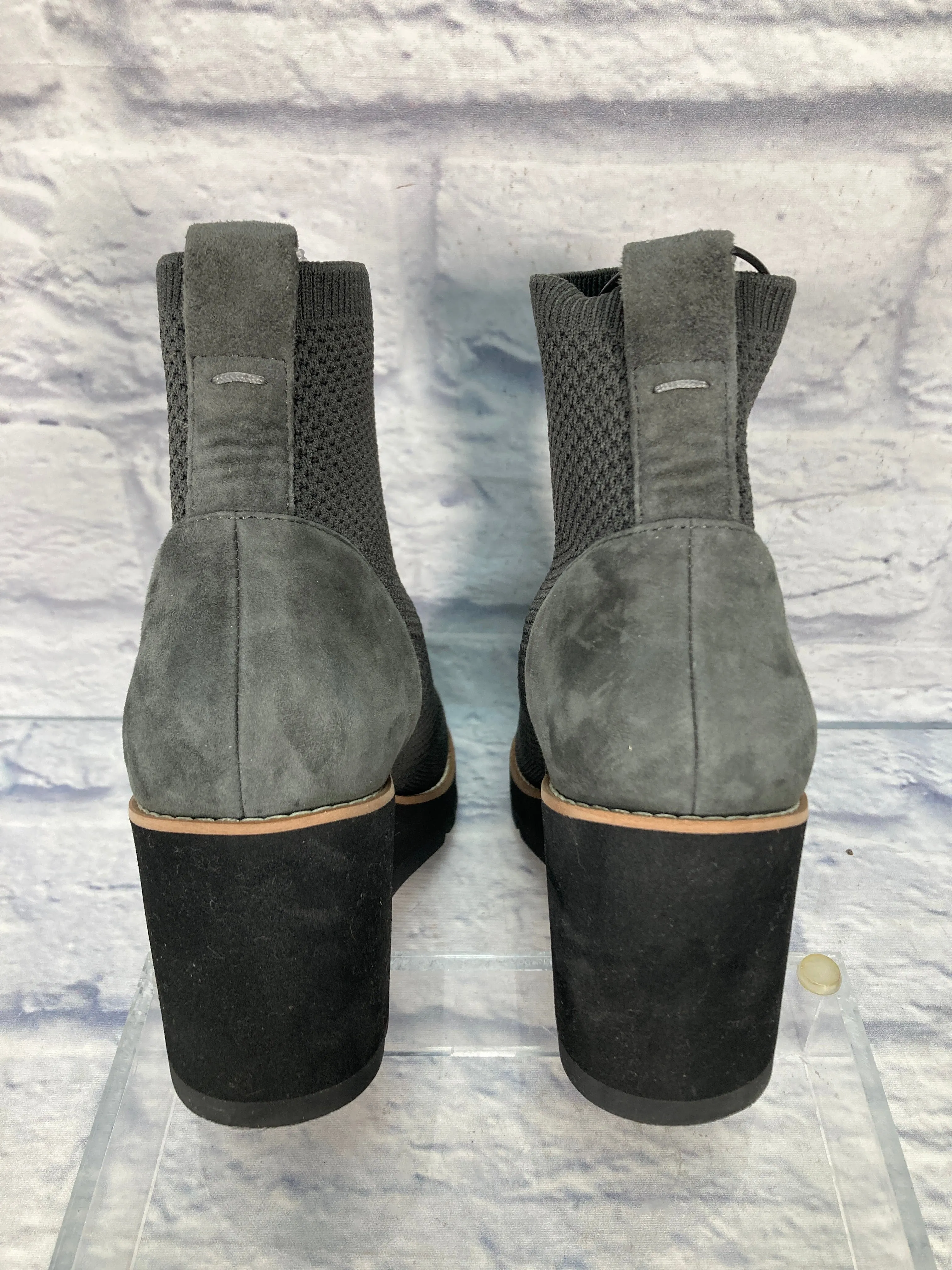Boots Ankle Heels By Eileen Fisher In Grey, Size: 8.5