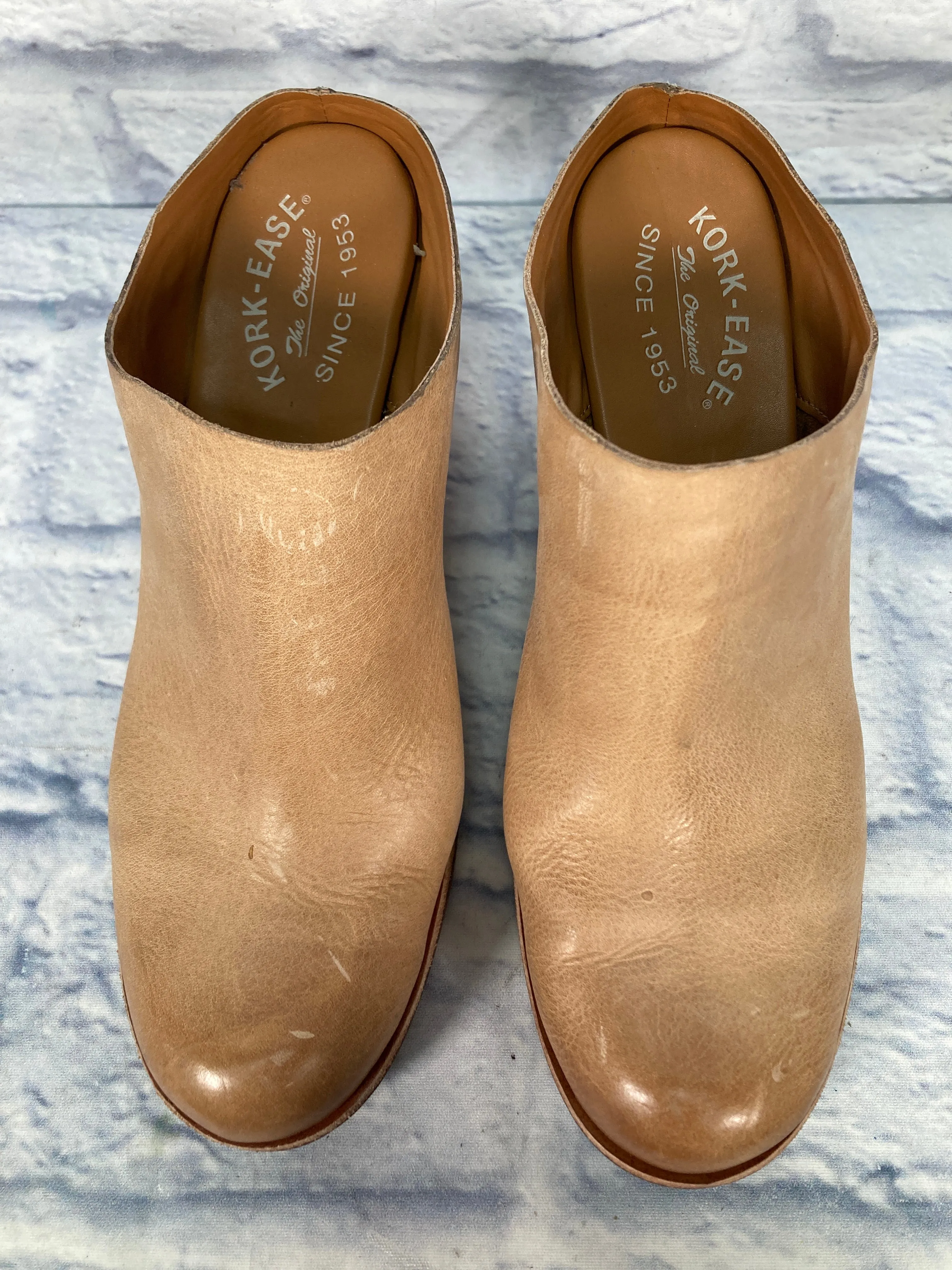 Boots Ankle Heels By Kork Ease In Tan, Size: 9.5
