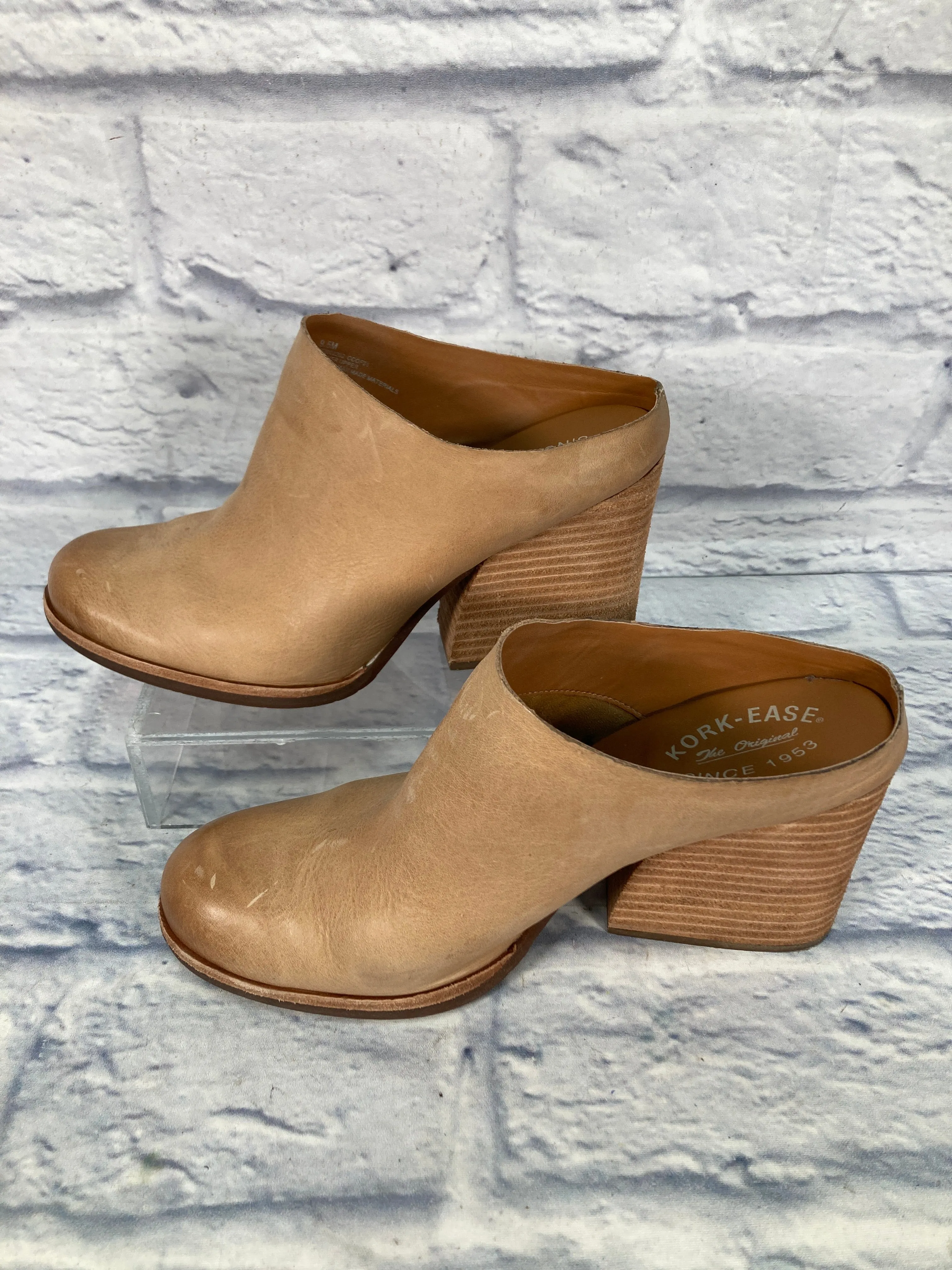 Boots Ankle Heels By Kork Ease In Tan, Size: 9.5