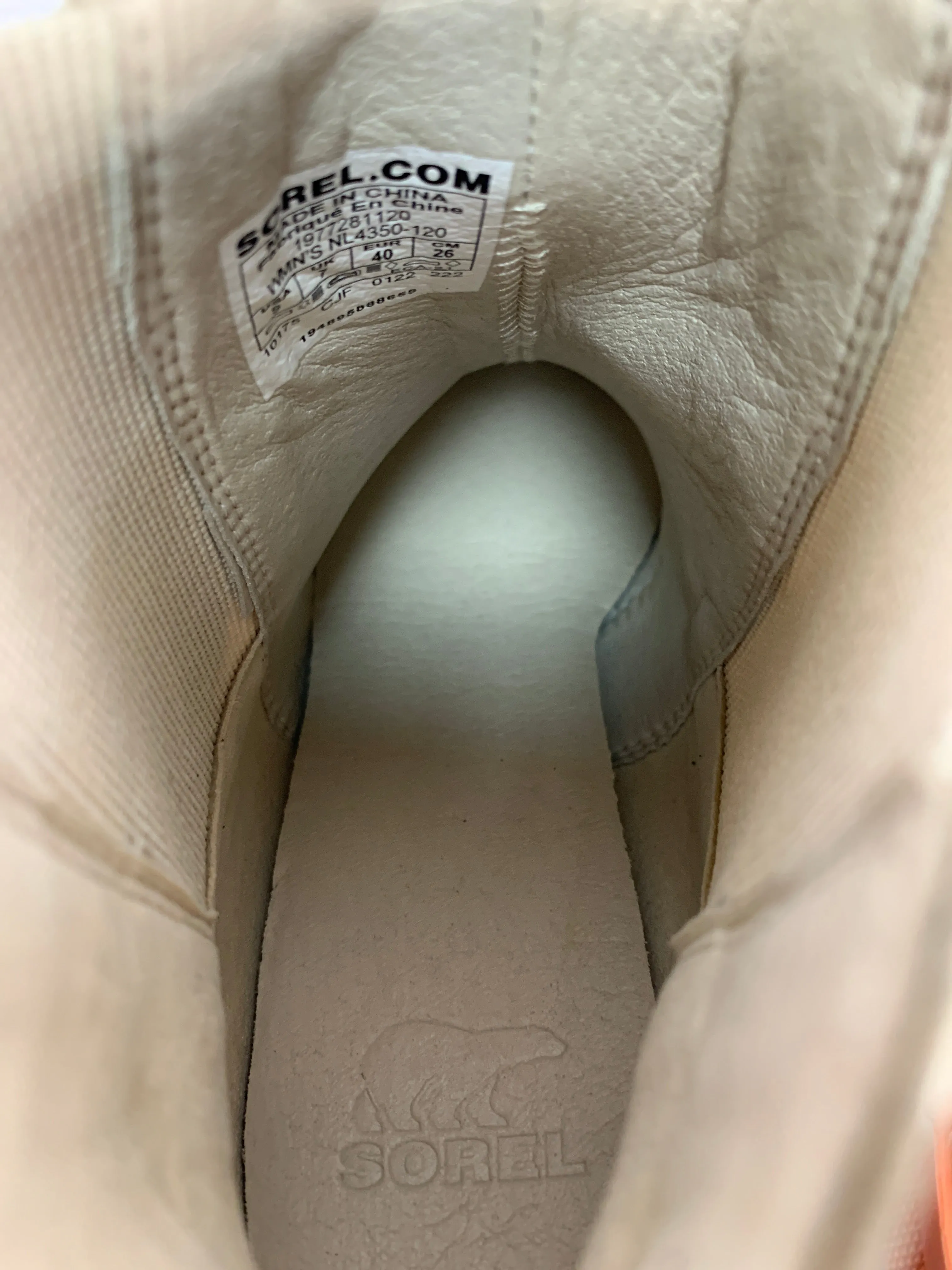 Boots Leather By Sorel In Cream, Size: 9