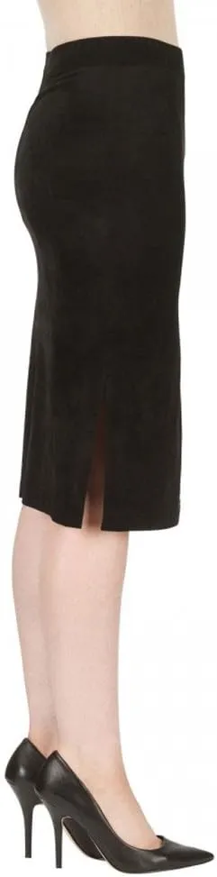 Faux Suede Pencil Skirt