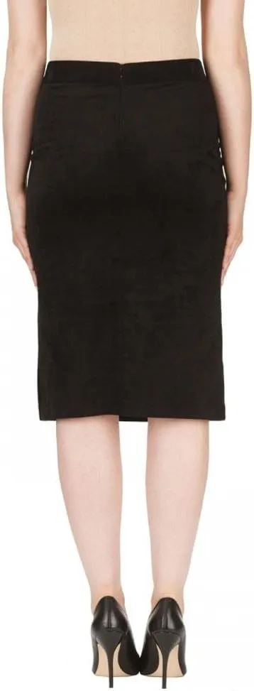 Faux Suede Pencil Skirt