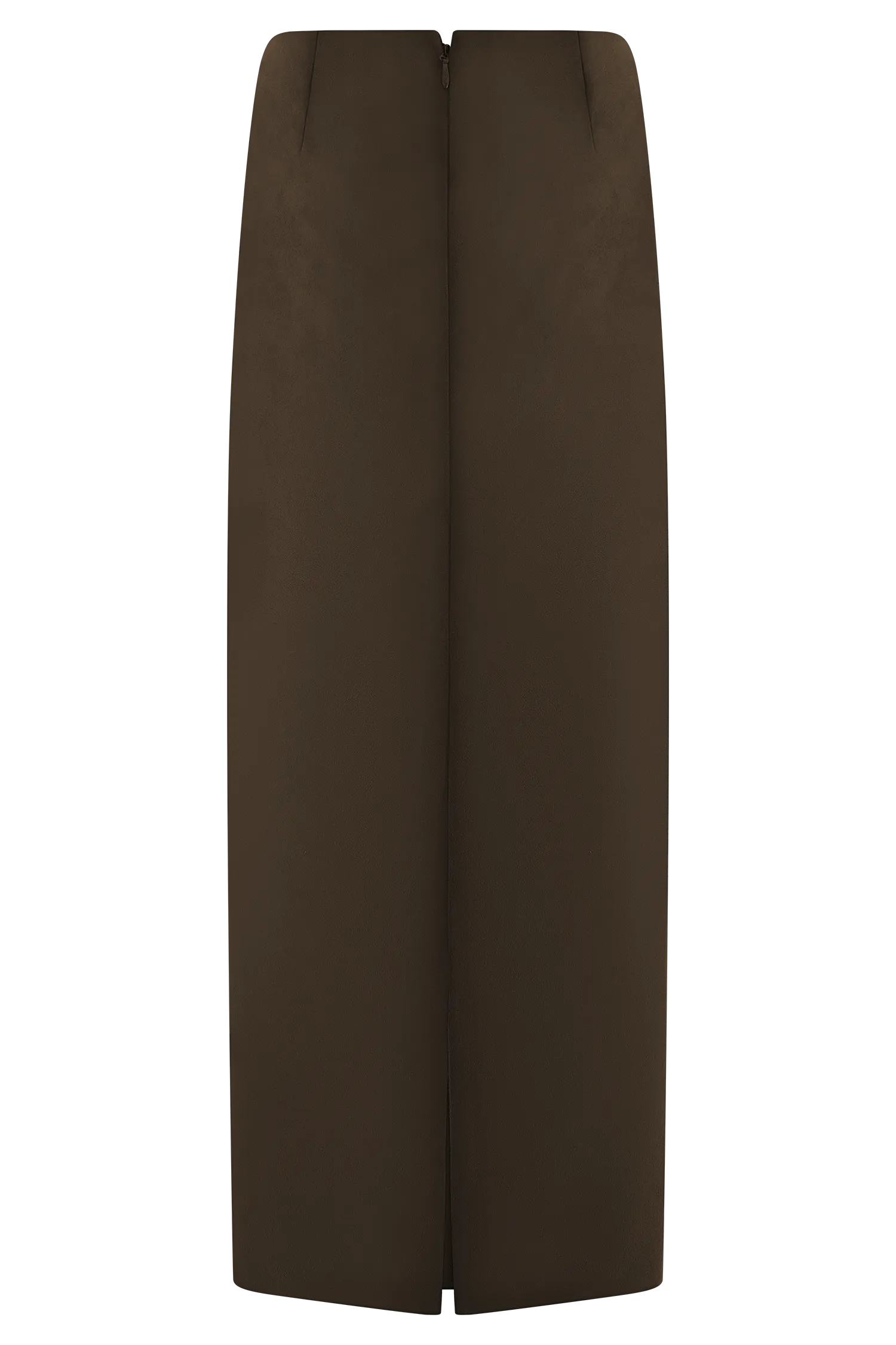 Hayes Faux Suede Midi Skirt - Chocolate