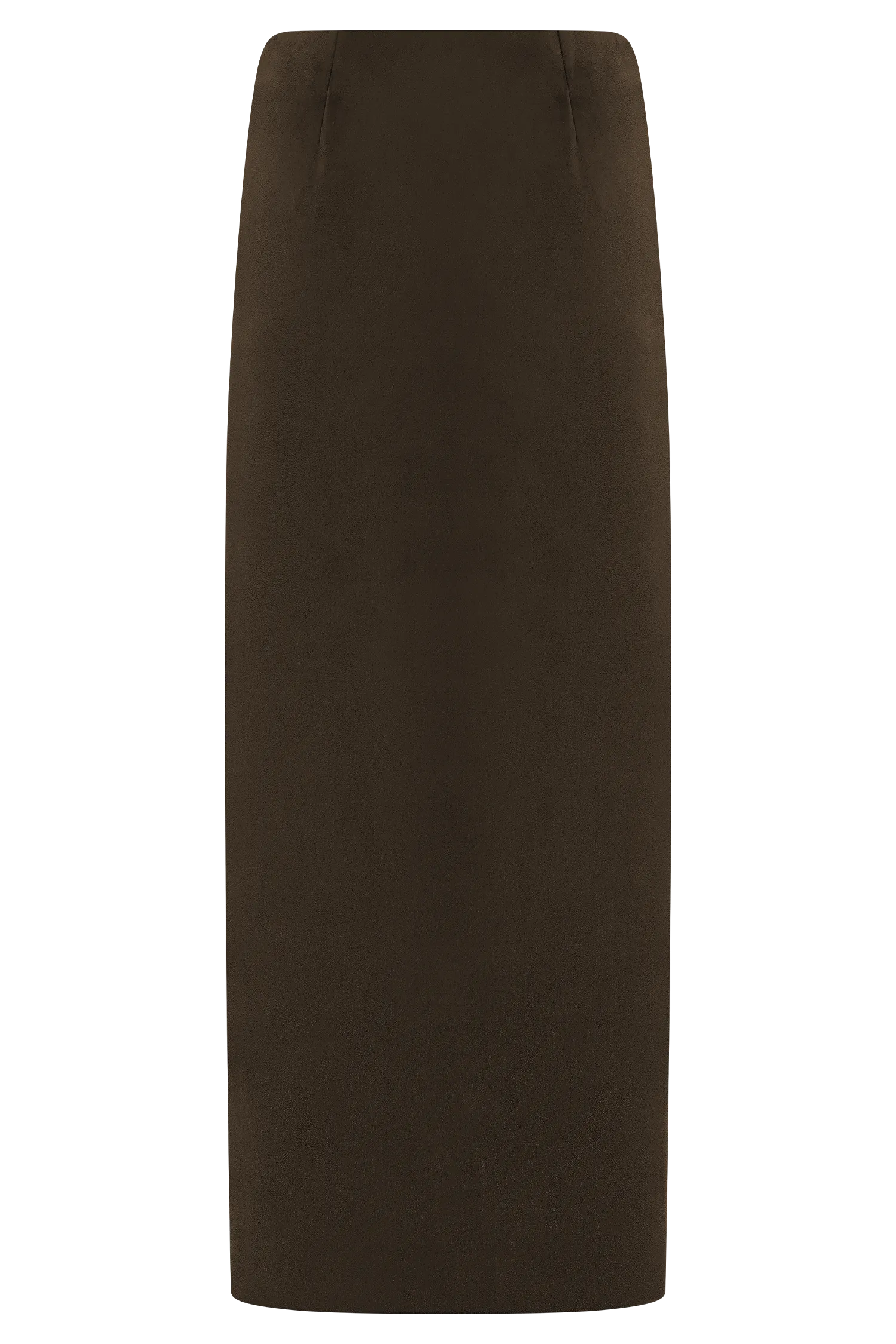 Hayes Faux Suede Midi Skirt - Chocolate