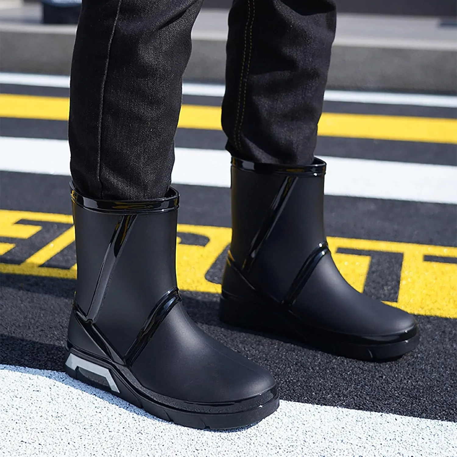 Rain Boots Women Tall Waterproof Mens Grounded Footwear Booties And Ankle Boot Heels Winter Barefoot Shoes Women's Rain Boots Waterproof Garden Shoes Rain Boots