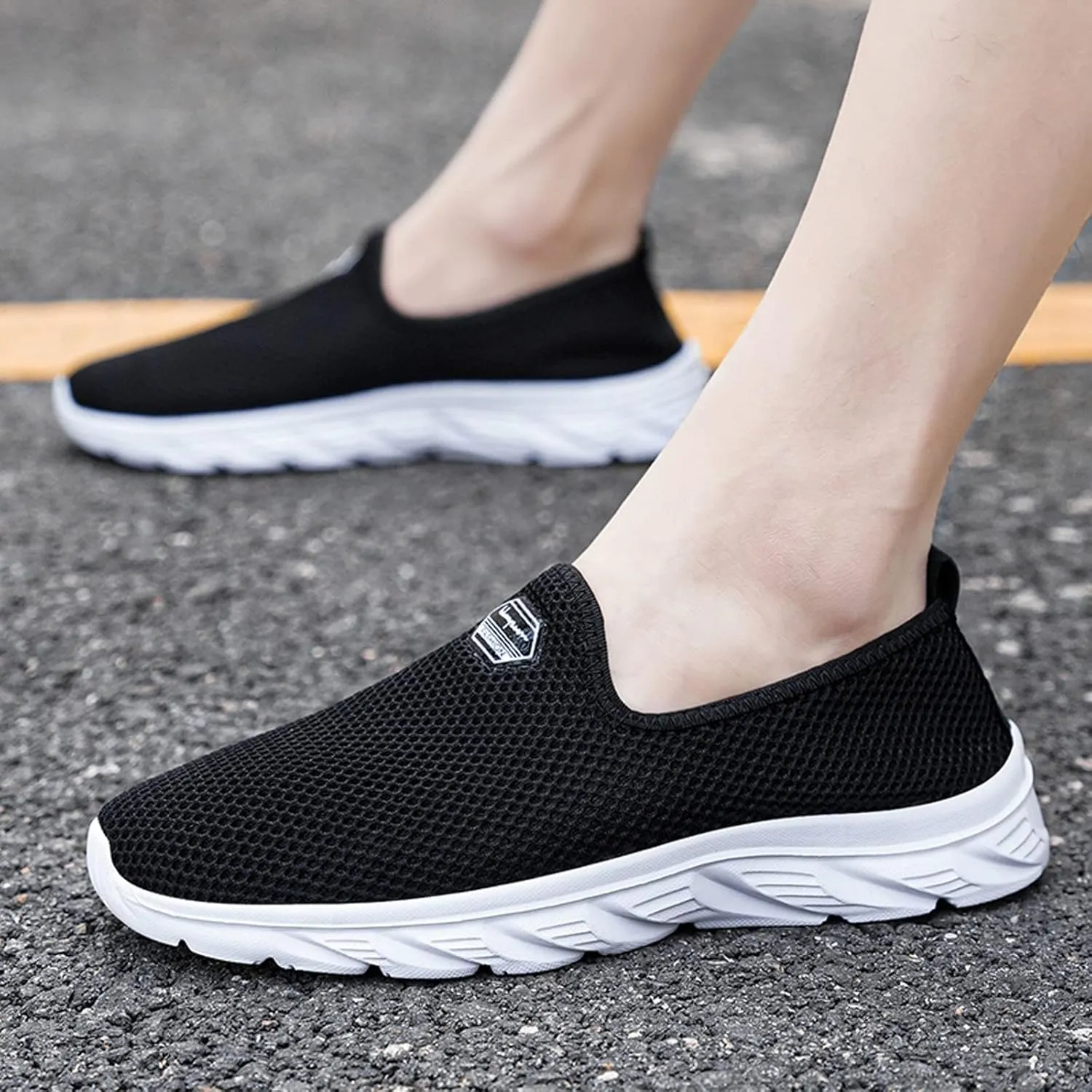 Running Shoes for Men Arch Support Brown Casual Shoes Women's Fashion Sneakers Women's Soft Sole Mesh Comfort Orthopedic Platform Tennis Shoe White Loafers