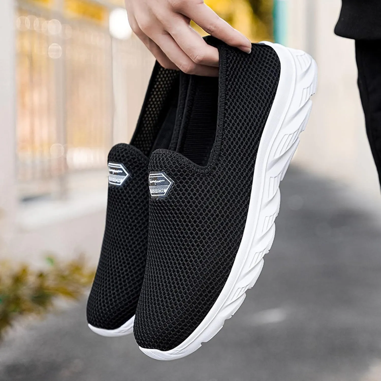 Running Shoes for Men Arch Support Brown Casual Shoes Women's Fashion Sneakers Women's Soft Sole Mesh Comfort Orthopedic Platform Tennis Shoe White Loafers