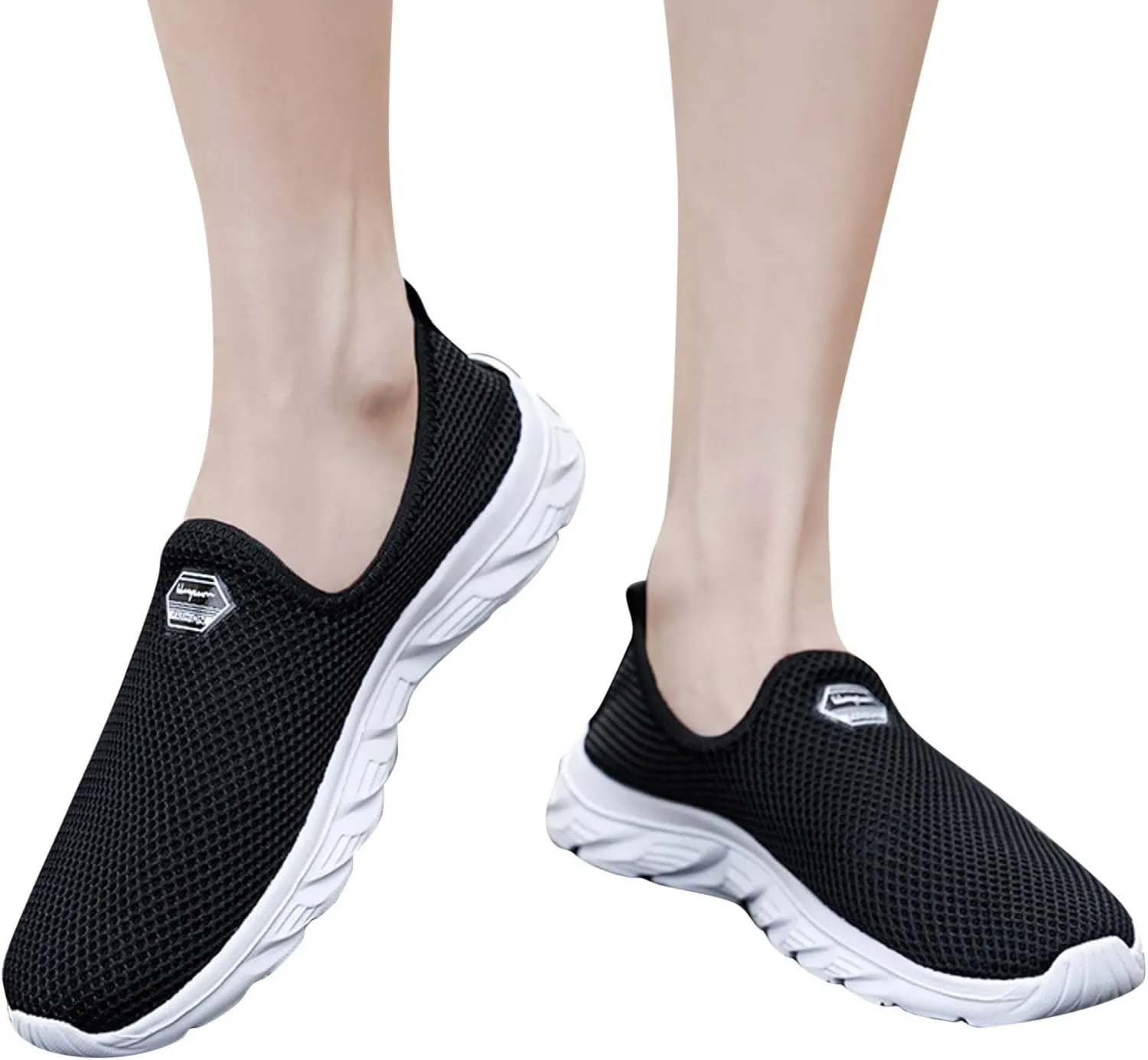 Running Shoes for Men Arch Support Brown Casual Shoes Women's Fashion Sneakers Women's Soft Sole Mesh Comfort Orthopedic Platform Tennis Shoe White Loafers