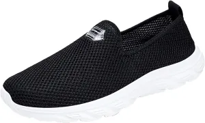 Running Shoes for Men Arch Support Brown Casual Shoes Women's Fashion Sneakers Women's Soft Sole Mesh Comfort Orthopedic Platform Tennis Shoe White Loafers