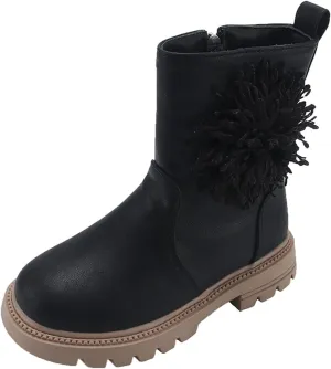 Toddler Dress Boots for Girls Children Shoes Scrub Boots Shoes Waterproof Leather Short Boots Non Slip Girls 2t Boots