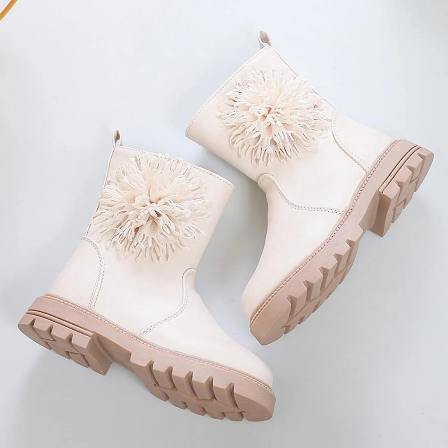 Toddler Dress Boots for Girls Children Shoes Scrub Boots Shoes Waterproof Leather Short Boots Non Slip Girls 2t Boots