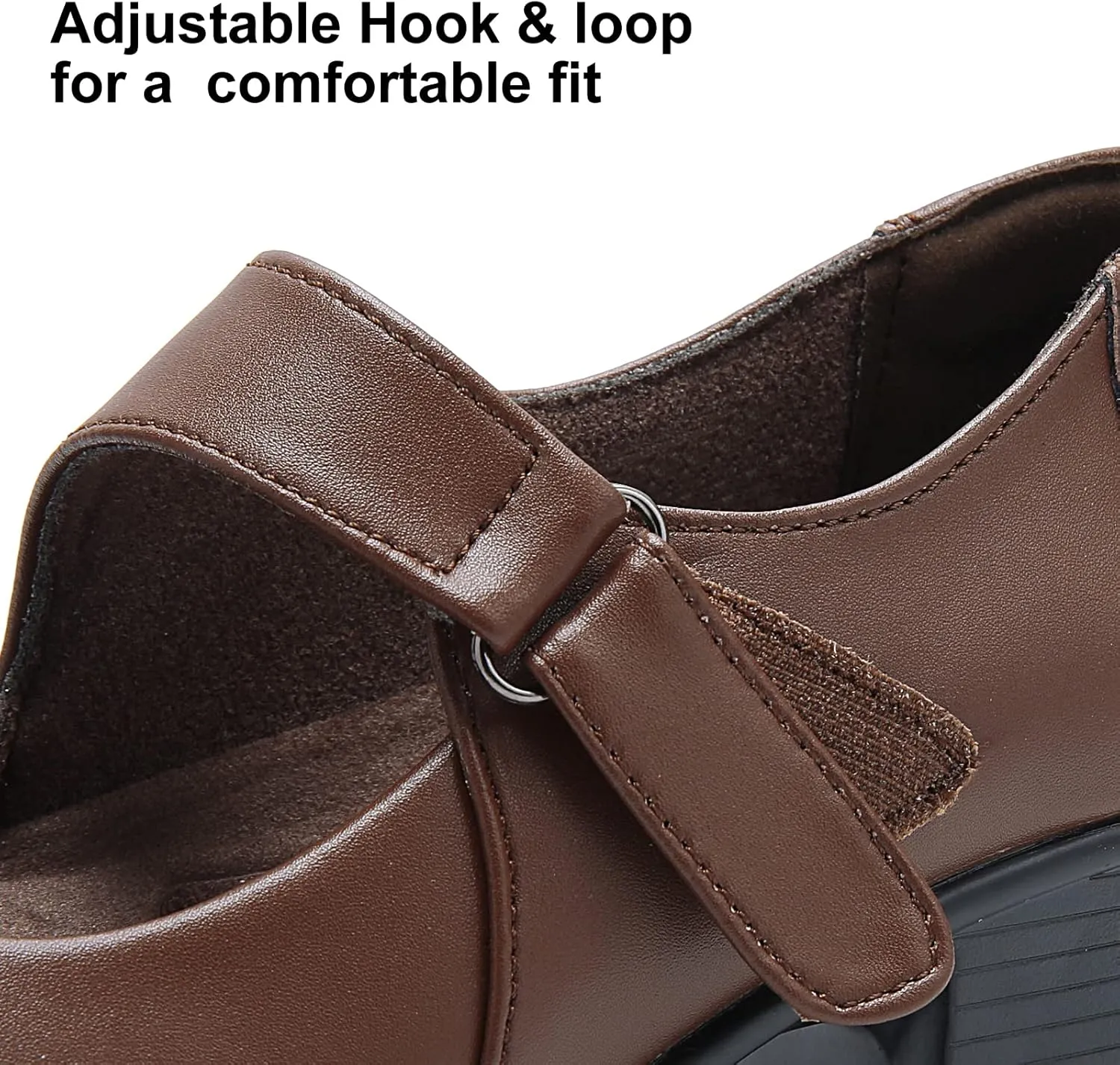 UZB Mary Jane Shoes Women Pumps Leather Heels Casual Work Dress Shoes