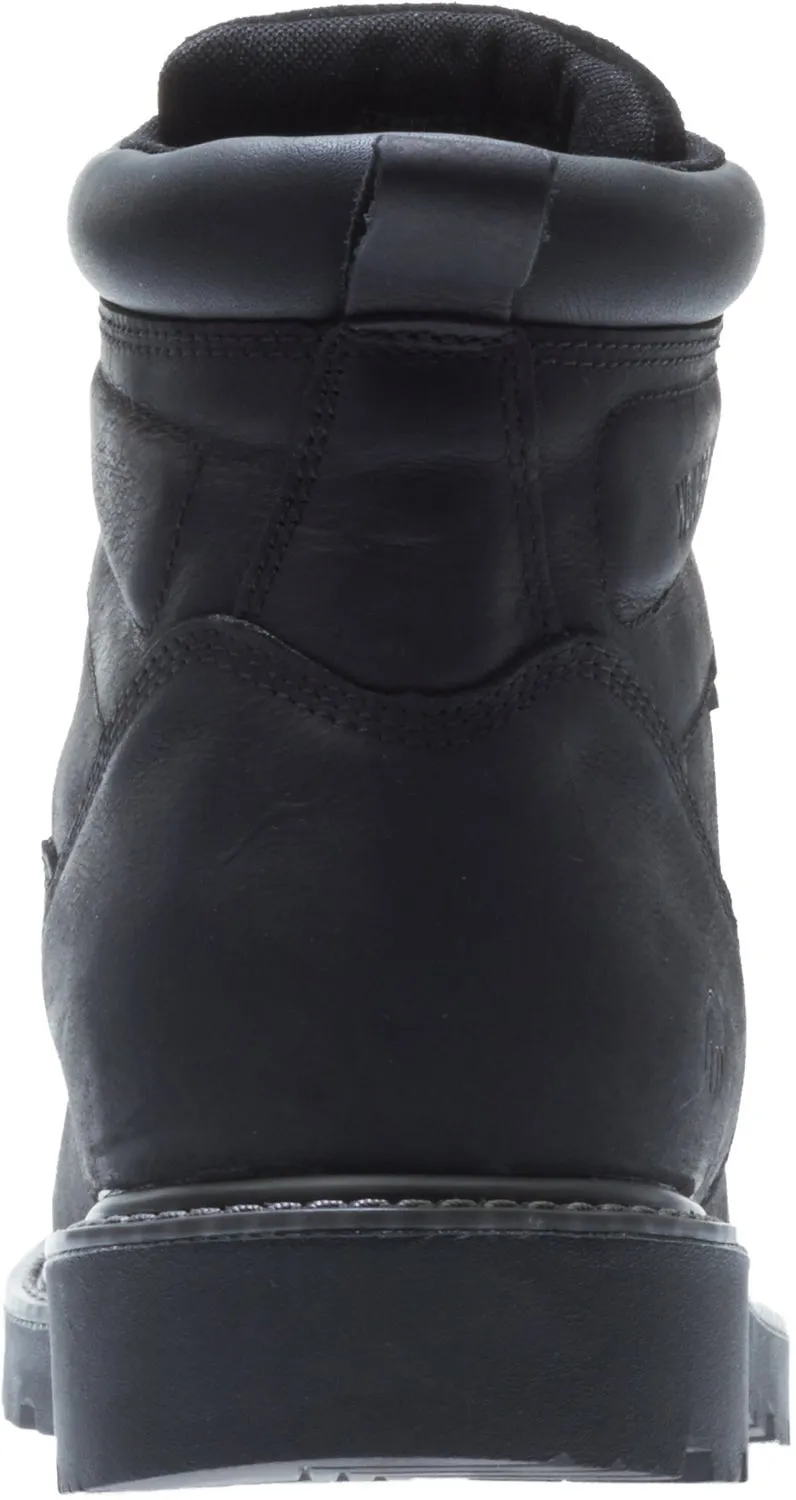 Wolverine Mens Black Leather Floorhand WP 6in Work Boots
