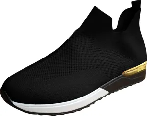 Womens White Tennis Shoes Leather Sneakers Casual Walking Shoes for Women Black Running Shoes Women White Loafers for Women No Tie Sneakers for Women