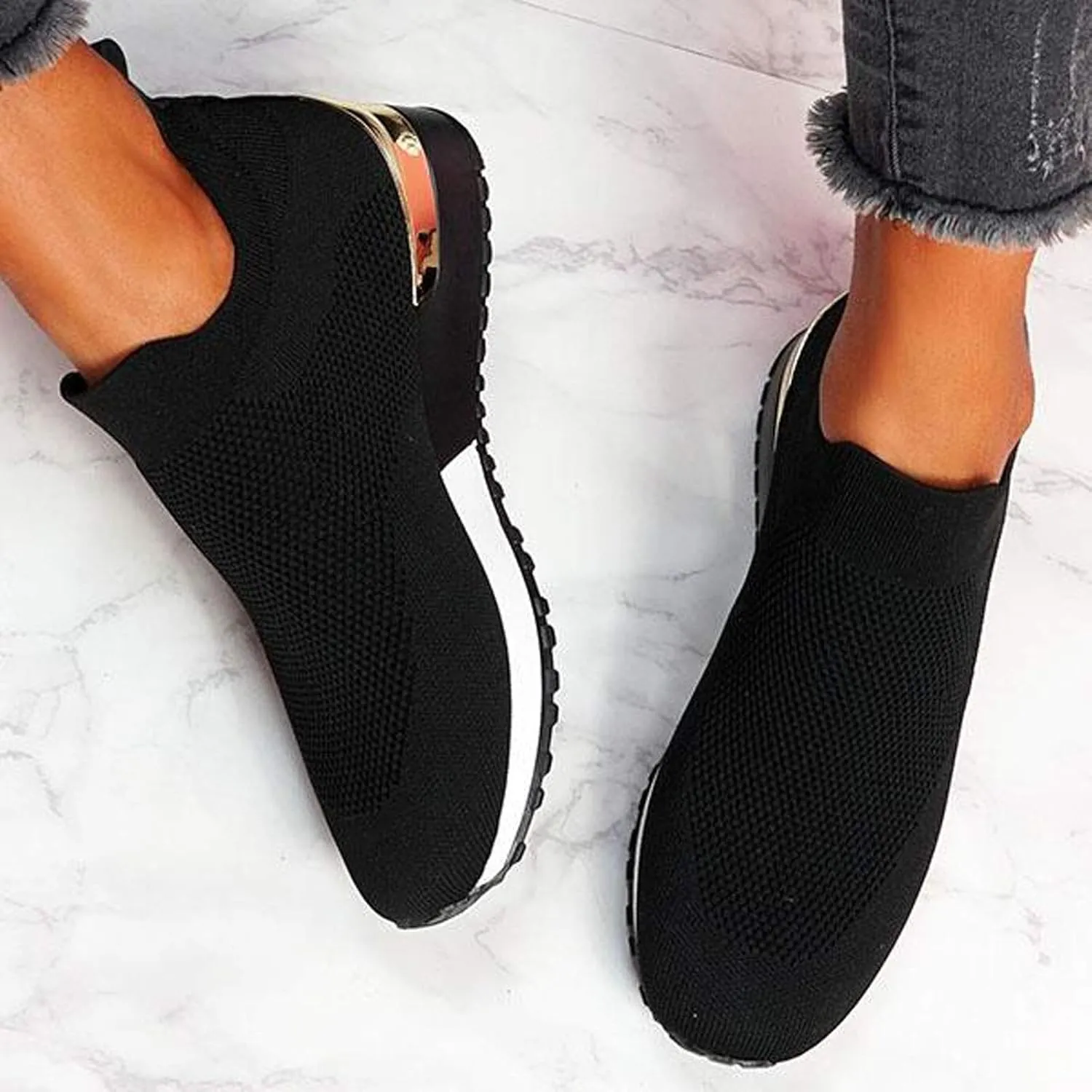 Womens White Tennis Shoes Leather Sneakers Casual Walking Shoes for Women Black Running Shoes Women White Loafers for Women No Tie Sneakers for Women